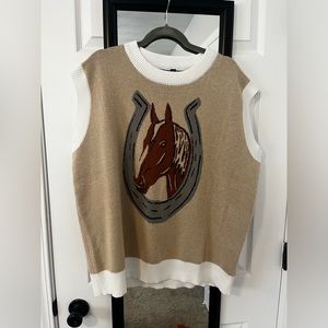 Horse sweater vest